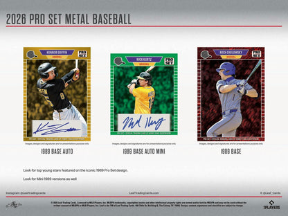 2026 Leaf Pro Set Metal Baseball Hobby Box | Columbia Sports Cards - Columbia Hobby - Sports Card Boxes - Toploaders - Card Savers
