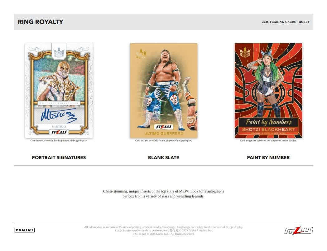 2026 Panini Ring Royalty Major League Wrestling Hobby Box | Columbia Sports Cards | Columbia Hobby - Sports Card Boxes - Toploaders - Card Savers.