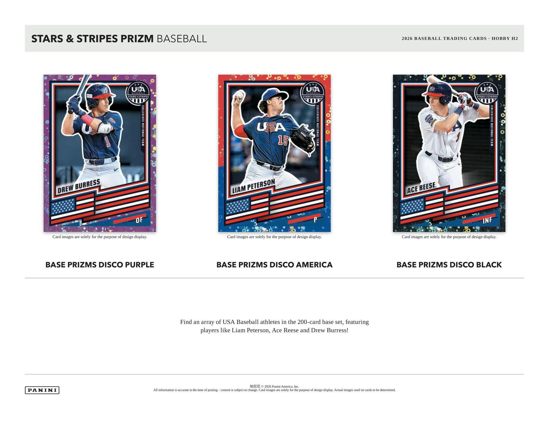 2026 Panini USA Stars & Stripes Prizm Baseball H2 Box | Columbia Sports Cards - Columbia Hobby - Sports Card Boxes - Toploaders - Card Savers