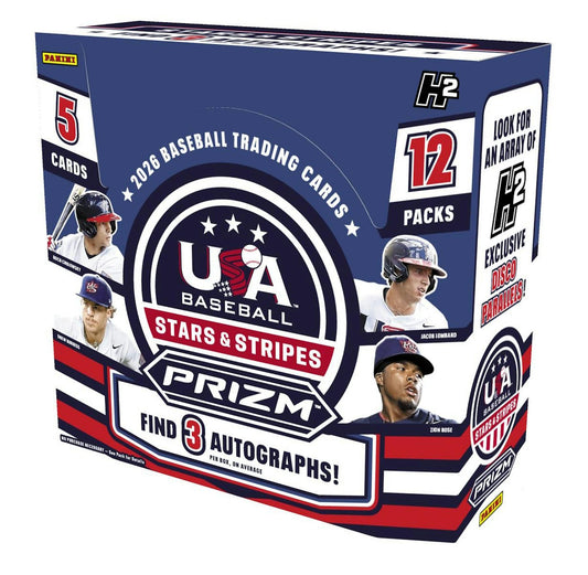 2026 Panini USA Stars & Stripes Prizm Baseball H2 Box | Columbia Sports Cards - Columbia Hobby - Sports Card Boxes - Toploaders - Card Savers