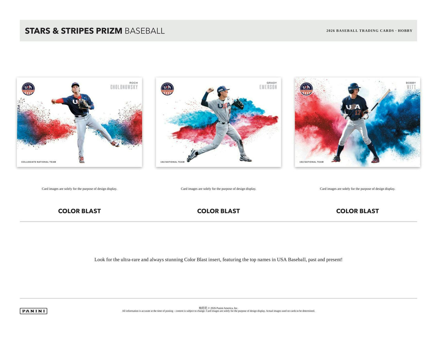 2026 Panini USA Stars & Stripes Prizm Baseball Hobby Box | Columbia Sports Cards - Columbia Hobby - Sports Card Boxes - Toploaders - Card Savers