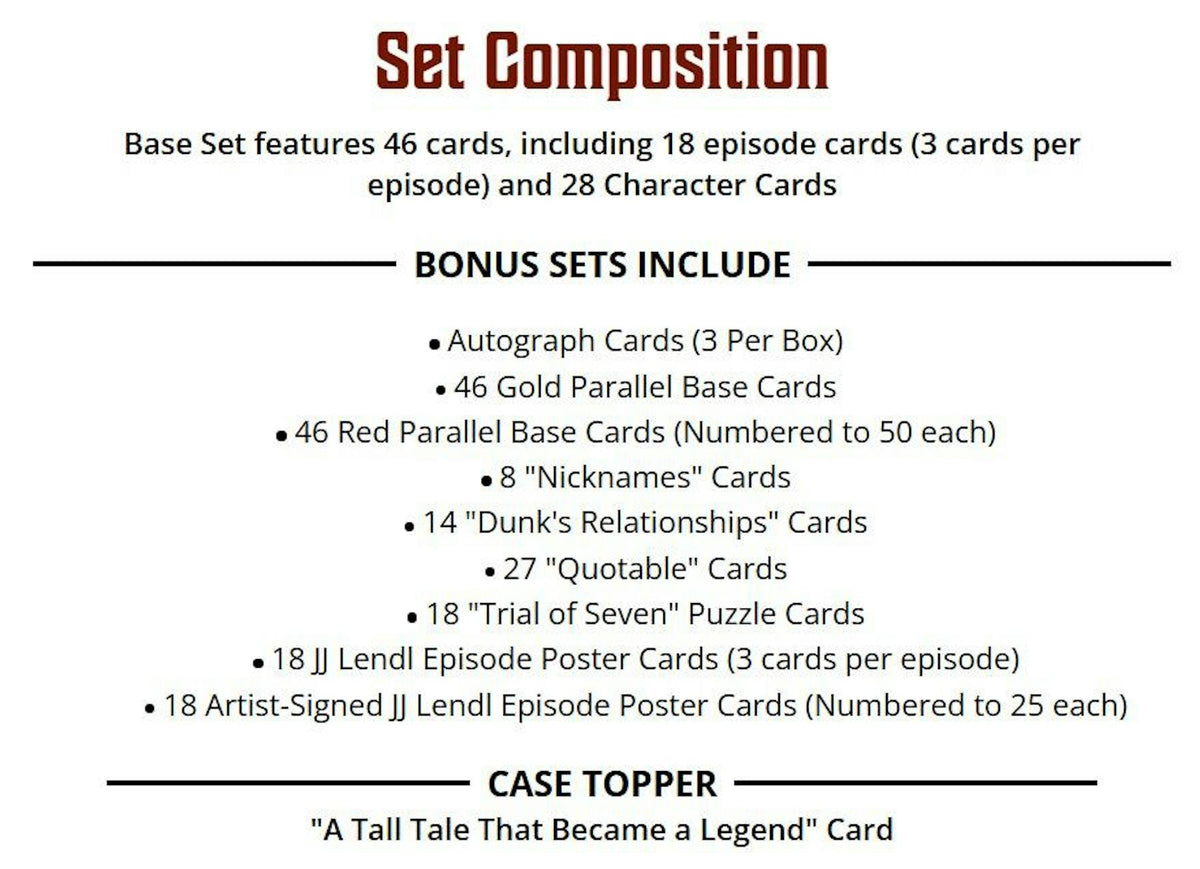 2026 Rittenhouse A Knight of the Seven Kingdoms Season 1 Hobby Box sell sheet 4