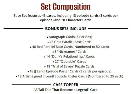 2026 Rittenhouse A Knight of the Seven Kingdoms Season 1 Hobby Box sell sheet 4