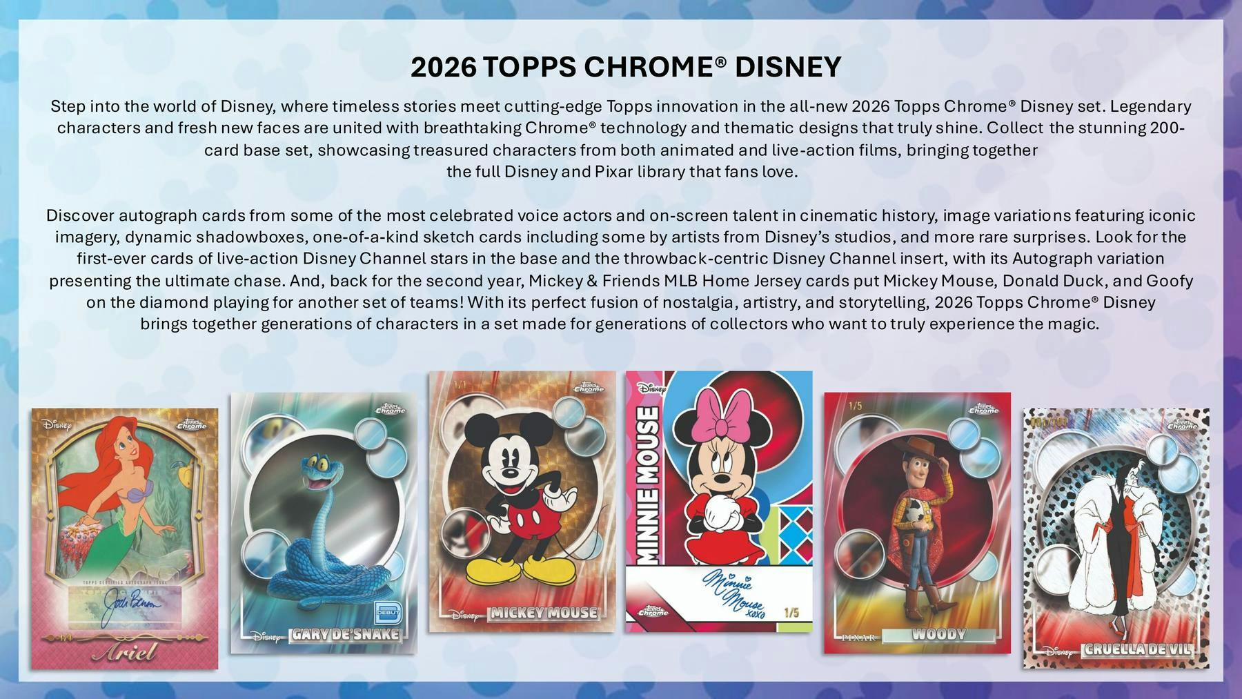 2026 Topps Chrome Disney Blaster Box | Columbia Sports Cards
