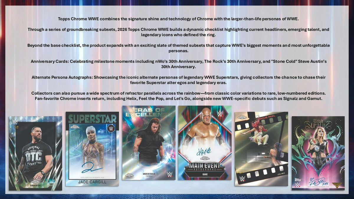 rare wwe cards 2026 Topps Chrome Wrestling Delight Box featuring pieces of the iPhone Model:iPhone 17 Air Classic Collection Magikarp, Ditto, BitLounger