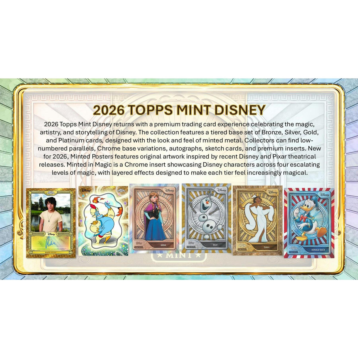 2026 Topps Disney Mint Hobby Box sell sheet 2