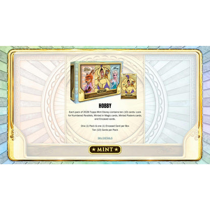2026 Topps Disney Mint Hobby Box sell sheet 3