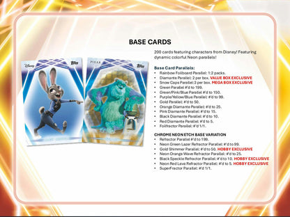 2026 Topps Disney Neon Blaster Box | Columbia Sports Cards - Columbia Hobby - Sports Card Boxes - Toploaders - Card Savers