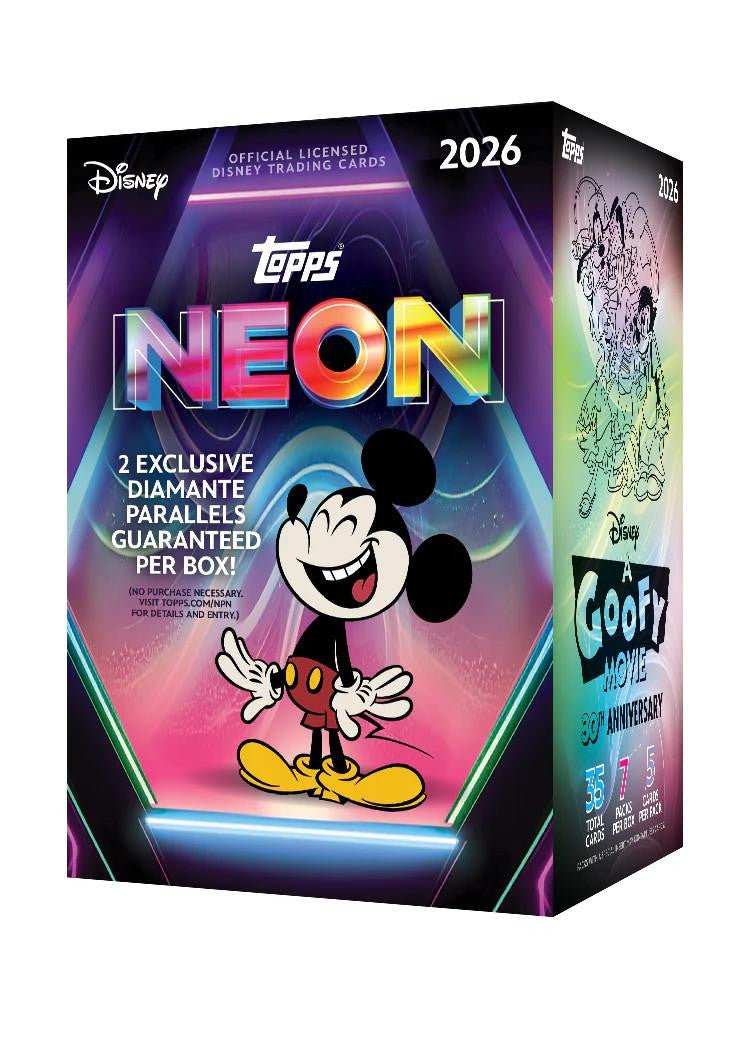 2026 Topps Disney Neon Blaster Box | Columbia Sports Cards - Columbia Hobby - Sports Card Boxes - Toploaders - Card Savers