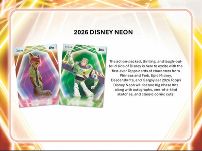 2026 Topps Disney Neon Blaster Box | Columbia Sports Cards - Columbia Hobby - Sports Card Boxes - Toploaders - Card Savers