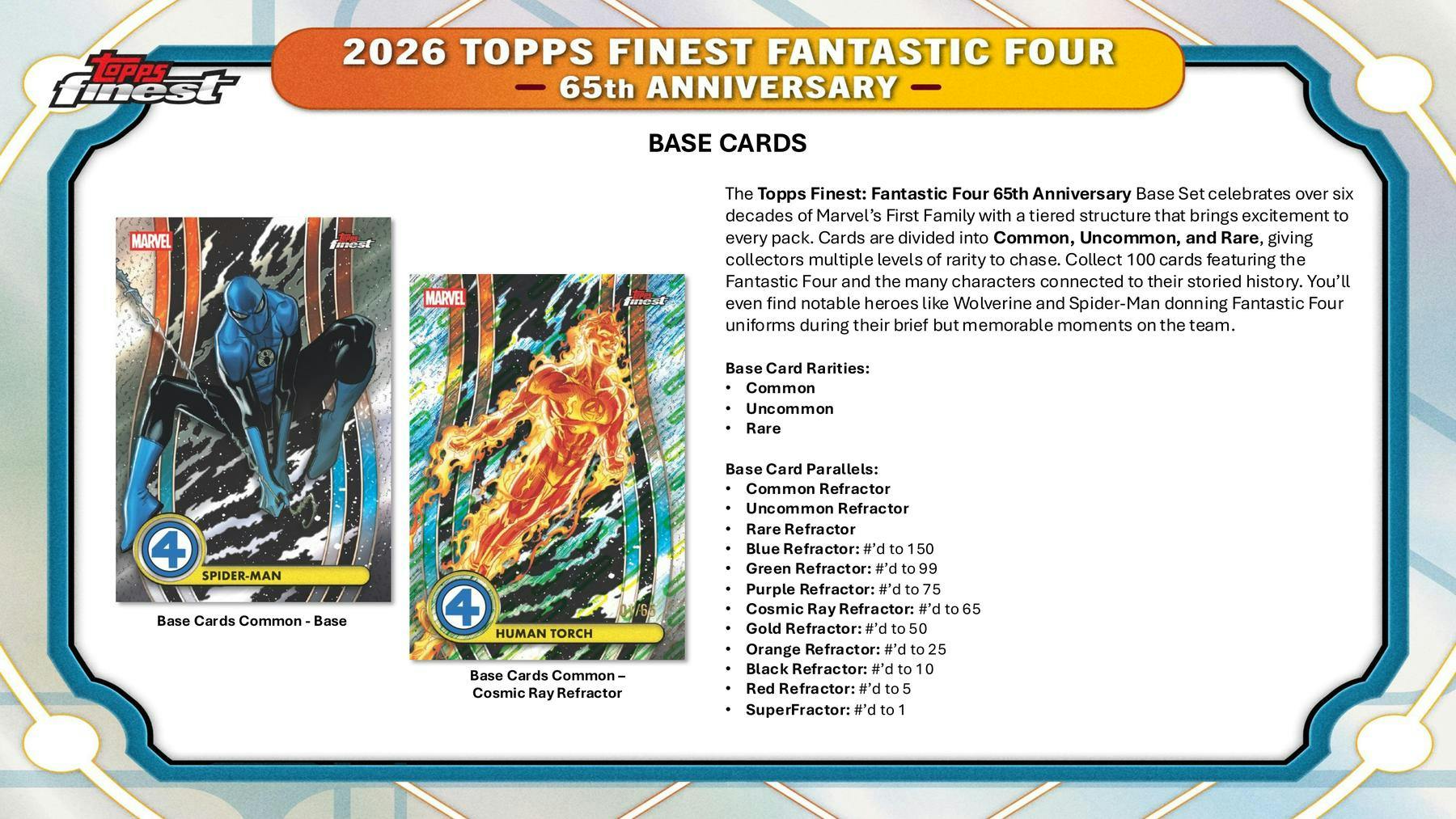 2026 Topps Finest Fantastic Four Hobby Box | Columbia Sports Cards - Columbia Hobby - Sports Card Boxes - Toploaders - Card Savers