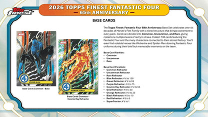 2026 Topps Finest Fantastic Four Hobby Box | Columbia Sports Cards - Columbia Hobby - Sports Card Boxes - Toploaders - Card Savers