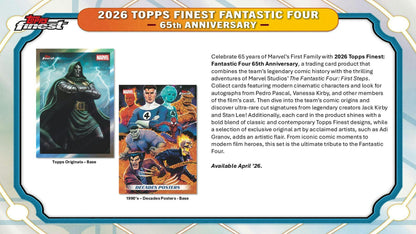 2026 Topps Finest Fantastic Four Hobby Box | Columbia Sports Cards - Columbia Hobby - Sports Card Boxes - Toploaders - Card Savers