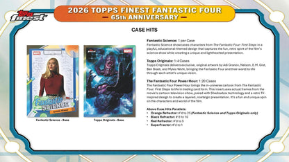 2026 Topps Finest Fantastic Four Hobby Box | Columbia Sports Cards - Columbia Hobby - Sports Card Boxes - Toploaders - Card Savers