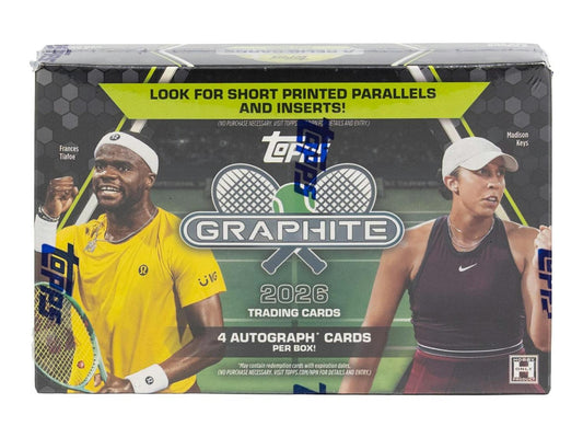 2026 Topps Graphite Tennis Hobby Box | Columbia Sports Cards - Columbia Hobby - Sports Card Boxes - Toploaders - Card Savers