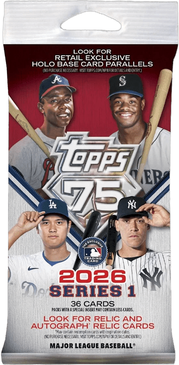 2026 Topps Series 1 Baseball Fat Pack | Columbia Sports Cards - Columbia Hobby - Sports Card Boxes - Toploaders - Card Savers