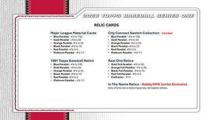 2026 Topps Series 1 Baseball Hobby Box (Presell) - Columbia Hobby - Sports Card Boxes - Toploaders - Card Savers