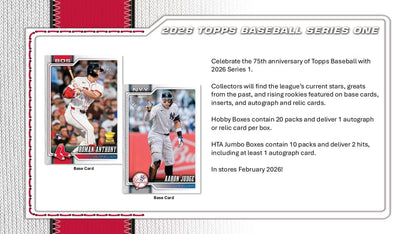 2026 Topps Series 1 Baseball Hobby Box (Presell) - Columbia Hobby - Sports Card Boxes - Toploaders - Card Savers