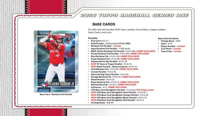 2026 Topps Series 1 Baseball Hobby Box (Presell) - Columbia Hobby - Sports Card Boxes - Toploaders - Card Savers