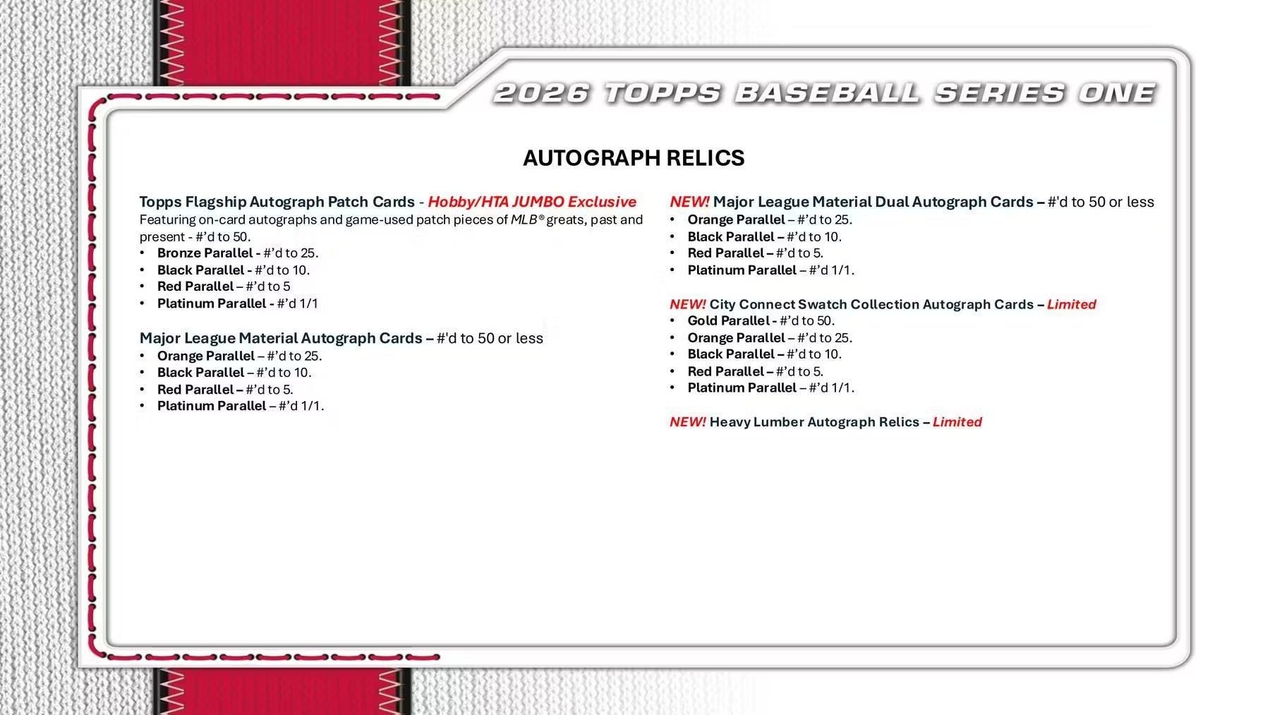 2026 Topps Series 1 Baseball Hobby Box (Presell) - Columbia Hobby - Sports Card Boxes - Toploaders - Card Savers