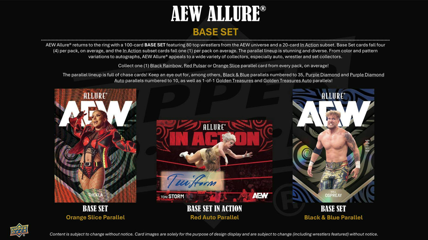 2026 Upper Deck AEW Allure Wrestling Hobby Box (POS) - Columbia Hobby - Sports Card Boxes - Toploaders - Card Savers