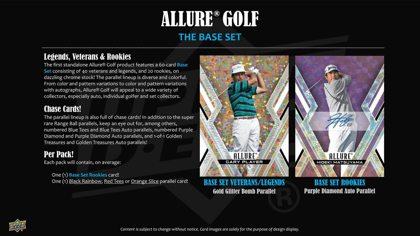 2026 Upper Deck Allure Golf Hobby Box - Columbia Hobby - Sports Card Boxes - Toploaders - Card Savers