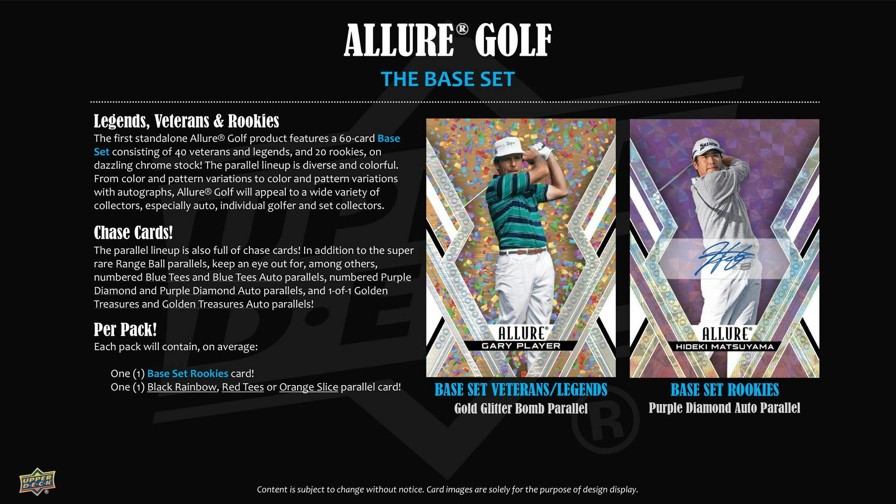 2026 Upper Deck Allure Golf Hobby Box - Columbia Hobby - Sports Card Boxes - Toploaders - Card Savers