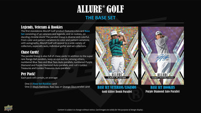 2026 Upper Deck Allure Golf Hobby Box - Columbia Hobby - Sports Card Boxes - Toploaders - Card Savers