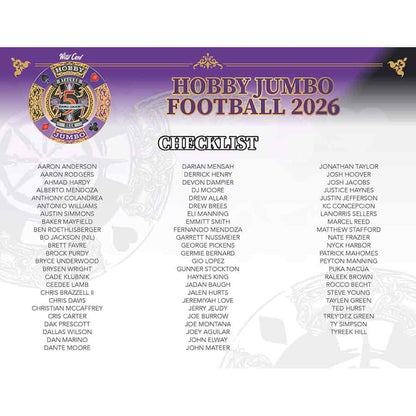 2026 Wild Card 5 - Card Draw Stacked Deck Football Hobby Jumbo Box | Columbia Sports Cards - Columbia Hobby - Sports Card Boxes - Toploaders - Card Savers