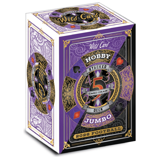 2026 Wild Card 5 - Card Draw Stacked Deck Football Hobby Jumbo Box | Columbia Sports Cards - Columbia Hobby - Sports Card Boxes - Toploaders - Card Savers