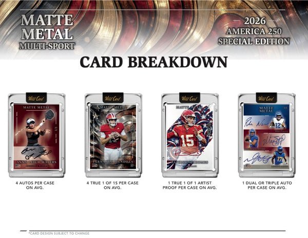 2026 Wild Card Matte Metal America 250 Multi-Sport Hobby Box