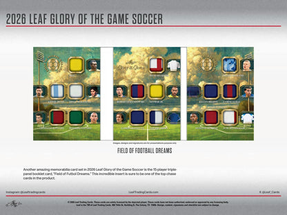 2026 Leaf Glory of the Game Soccer Hobby Box | Columbia Sports Cards | Columbia Hobby - Sports Card Boxes - Toploaders - Card Savers.