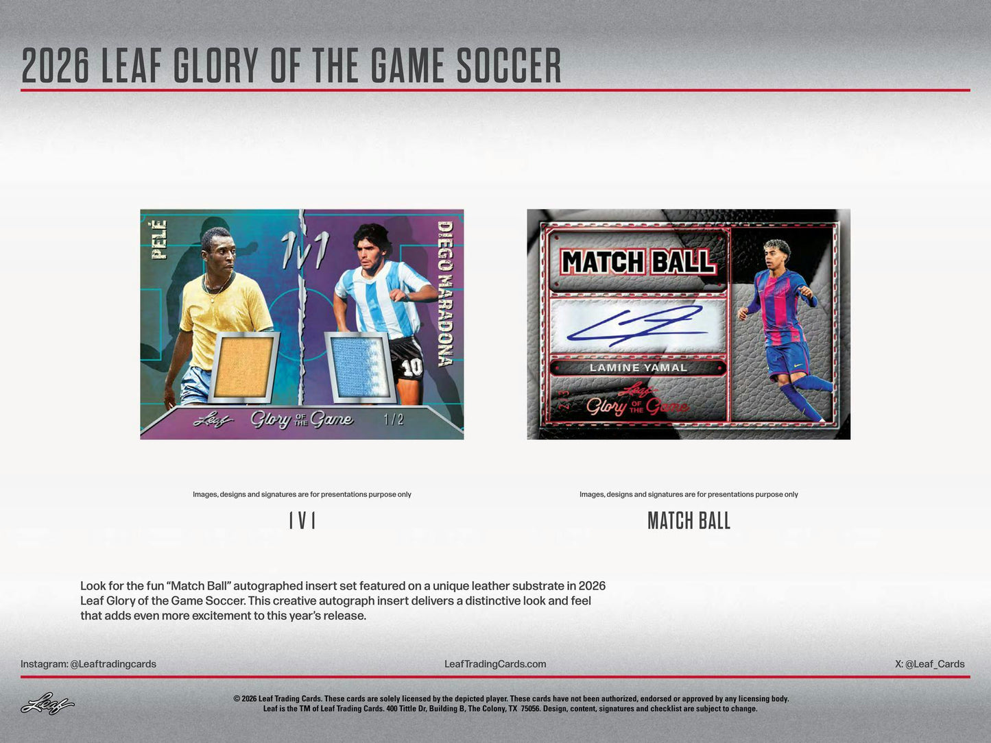 2026 Leaf Glory of the Game Soccer Hobby Box | Columbia Sports Cards | Columbia Hobby - Sports Card Boxes - Toploaders - Card Savers.