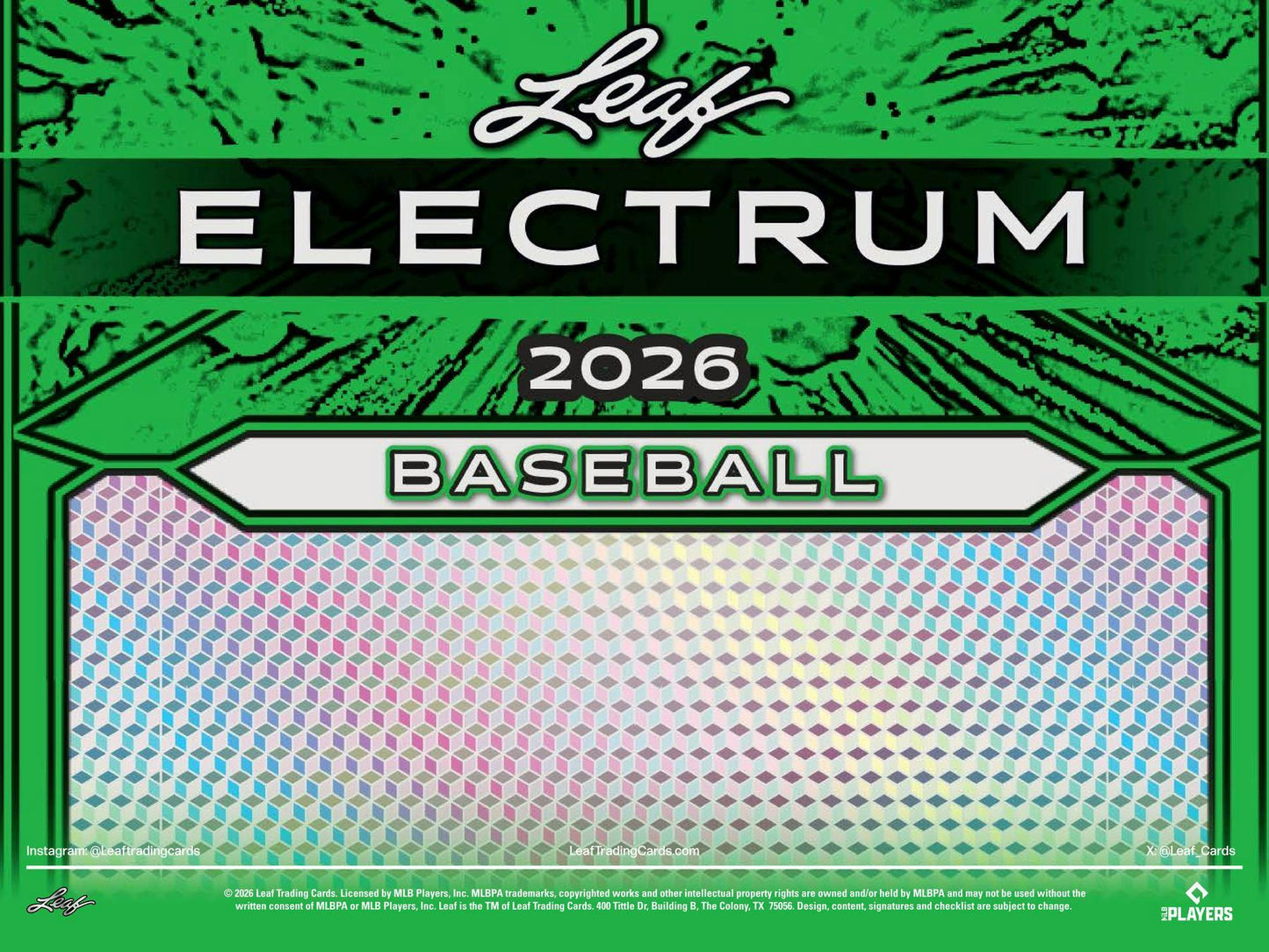 2026 Leaf Electrum Baseball Hobby Box
Leaf Electrum Collection booklet card
Intermetallic autograph card from 2026 Leaf Electrum Baseball
Harlequin Collection autograph card