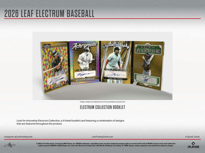 2026 Leaf Electrum Baseball Hobby Box | Columbia Sports Cards | Columbia Hobby - Sports Card Boxes - Toploaders - Card Savers.