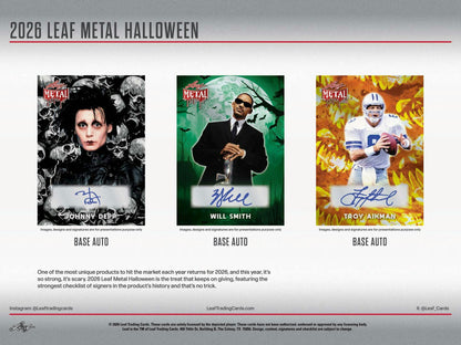2026 Leaf Metal Halloween Hobby Box sell sheet 1
