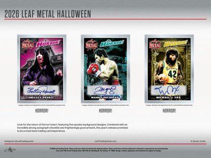 2026 Leaf Metal Halloween Hobby Box sell sheet 2