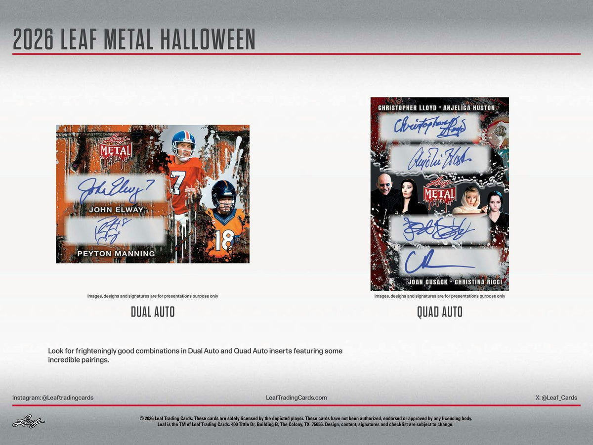 2026 Leaf Metal Halloween Hobby Box sell sheet 3