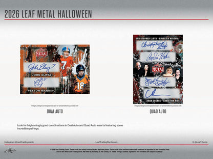 2026 Leaf Metal Halloween Hobby Box sell sheet 3