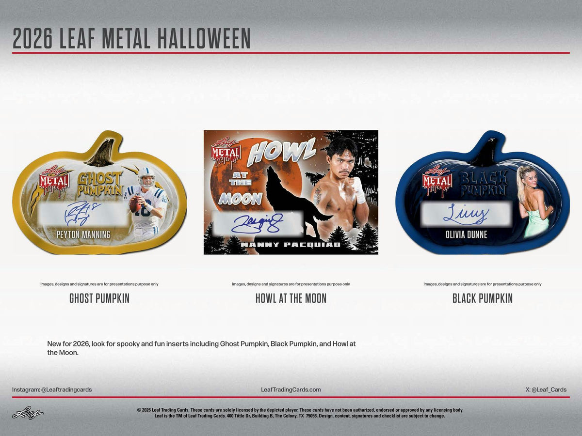 2026 Leaf Metal Halloween Hobby Box sell sheet 4