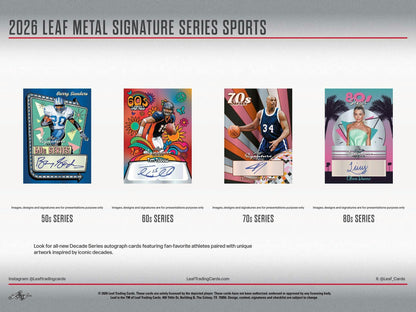 2026 Leaf Metal Signature Series Hobby Box | Columbia Sports Cards | Columbia Hobby - Sports Card Boxes - Toploaders - Card Savers.