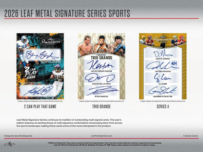 2026 Leaf Metal Signature Series Hobby Box | Columbia Sports Cards | Columbia Hobby - Sports Card Boxes - Toploaders - Card Savers.