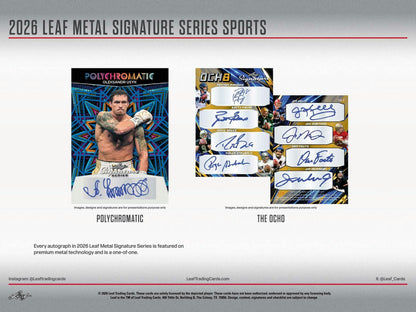 2026 Leaf Metal Signature Series Hobby Box | Columbia Sports Cards | Columbia Hobby - Sports Card Boxes - Toploaders - Card Savers.