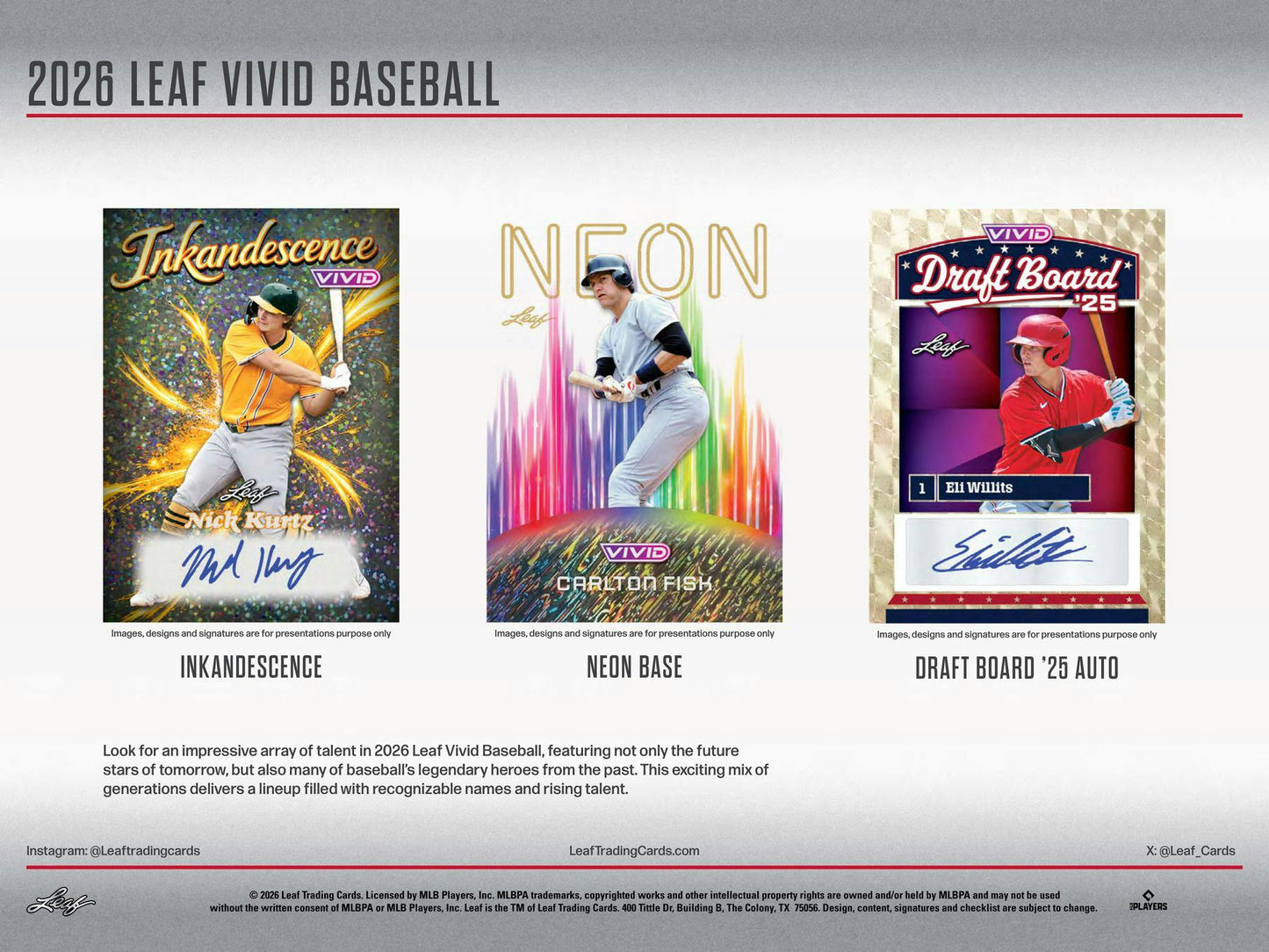 2026 Leaf Vivid Baseball Hobby Box | Columbia Sports Cards | Columbia Hobby - Sports Card Boxes - Toploaders - Card Savers.