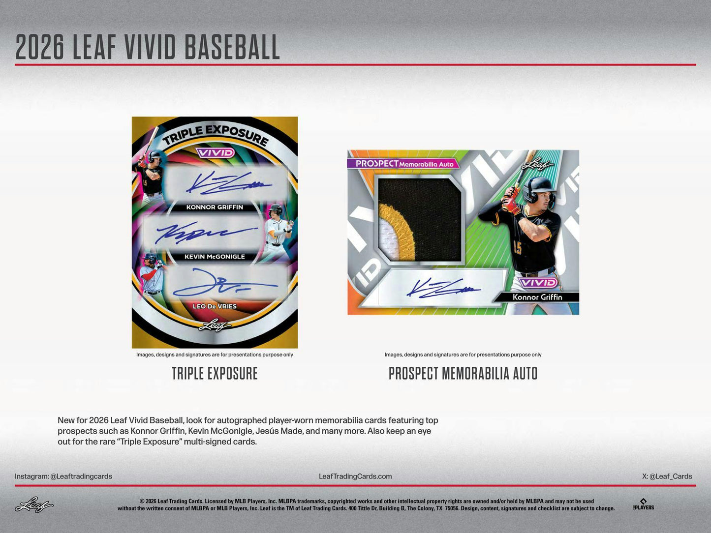 2026 Leaf Vivid Baseball Hobby Box | Columbia Sports Cards | Columbia Hobby - Sports Card Boxes - Toploaders - Card Savers.