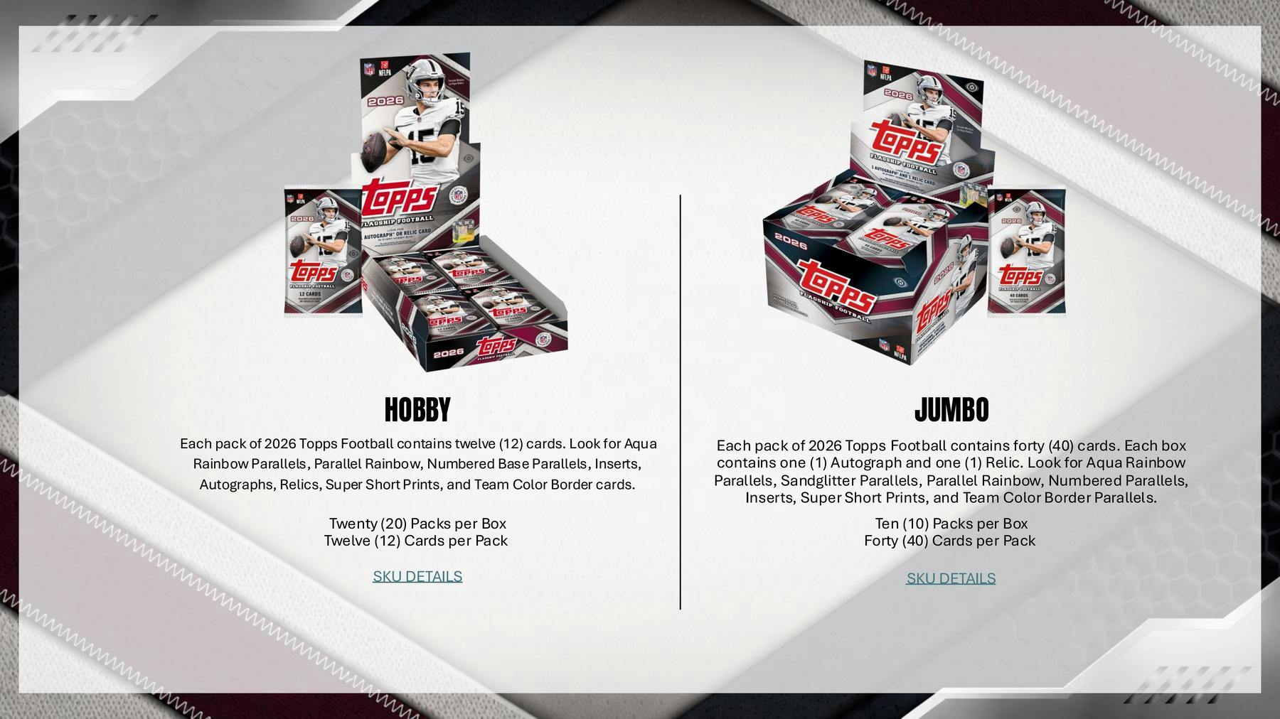 2026 Topps Football Blaster Box | Columbia Sports Cards | Columbia Hobby - Sports Card Boxes - Toploaders - Card Savers.