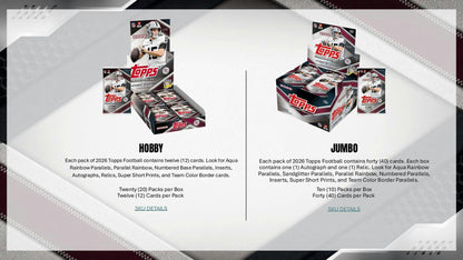 2026 Topps Football Blaster Box | Columbia Sports Cards | Columbia Hobby - Sports Card Boxes - Toploaders - Card Savers.