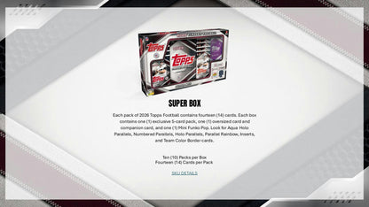 2026 Topps Football Blaster Box | Columbia Sports Cards | Columbia Hobby - Sports Card Boxes - Toploaders - Card Savers.