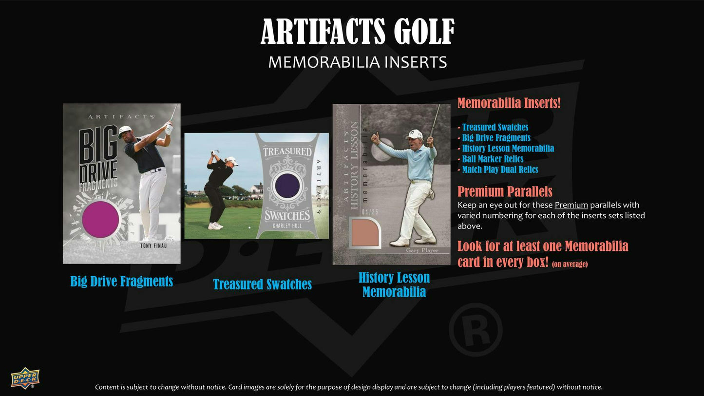 2026 Upper Deck Artifacts Golf Hobby Box | Columbia Sports Cards | Columbia Hobby - Sports Card Boxes - Toploaders - Card Savers.