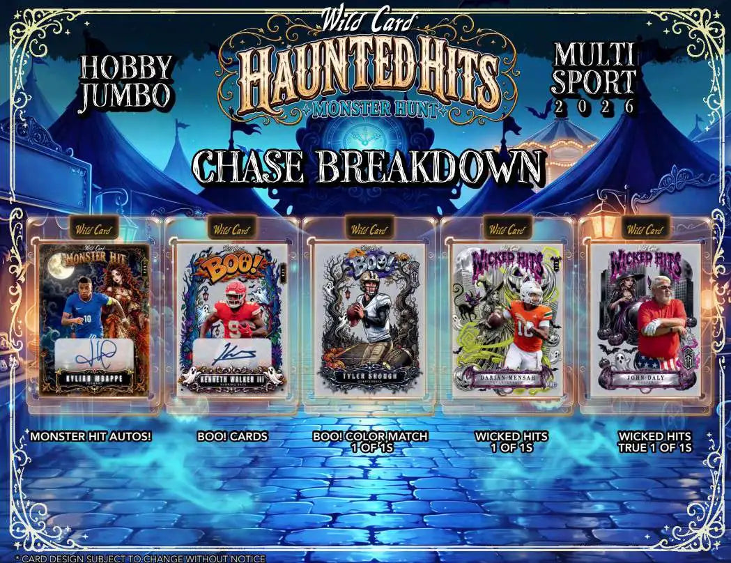 2026 Wild Card Haunted Hits Monster Hunt Multi-Sport Jumbo Box